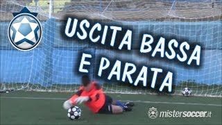 Allenamento portieri  10  Uscita bassa e parata [upl. by Ahsyekat]