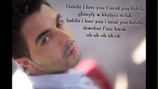 Ahmed Chawki feat Pitbull Habibi I love you lyrics [upl. by Annaliese393]