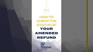 How to Check the Status of Your Amended Refund  Tax Tip Tuesday SHORTS [upl. by Cantone]