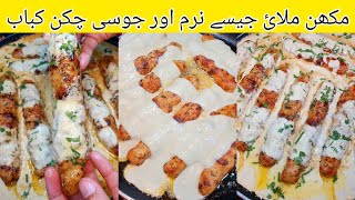 Chicken Malai Kabab Recipe by Art of Cooking  Chicken Kabab Recipe [upl. by Ettelrahc]