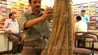 Shopping for a silk Banarasi saree in Varanasi [upl. by Marcelo]