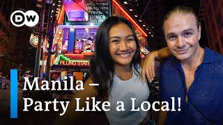 INSIDE Manilas Exciting Nightlife  Secret Bars Clubs and Street Food with YouTubers Ave amp Martin [upl. by Cullin]