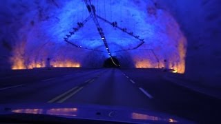 Worlds longest road tunnel 245 km152 mi Lærdalstunnelen in Norway [upl. by Enelrahc]