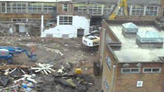 Demolition of Moseley School East Wing  Feb 2013 [upl. by Eidahs]