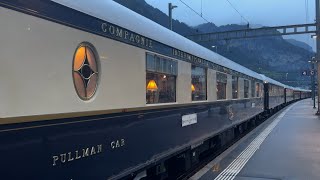 Venice SimplonOrientExpress am Gotthard in Erstfeld  Luxury train Switzerland  01102024 [upl. by Dolorita]