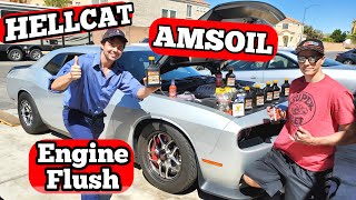 2019 HELLCAT AMSOIL Engine Flush oil change 68 [upl. by Eloc]