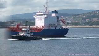 PECHORA STAR Maneuver leaving La Coruna towards Bilbao  20 june 2019 [upl. by Meibers]