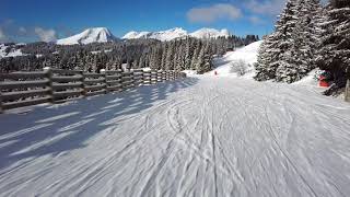 4K Proclou Blue Ski Piste Avoriaz Les Portes du Soleil France [upl. by Araj341]