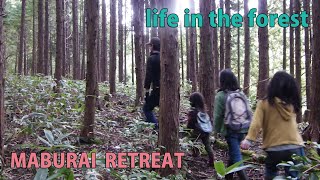 秋麗 無花果のクランブル 香茸狩り 焚火料理 山暮らし 田舎暮らし selfsufficient forestlife mushroom hunting English subs [upl. by Nyrtak]