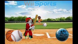 Playing WII SPORTS BasketballBaseballBowling [upl. by Demodena]