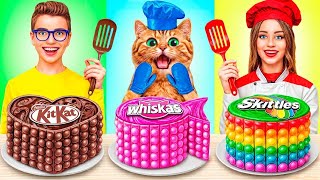 Tantangan Masak dengan Kucing Aku vs Nenek  Tantangan Hias Kue oleh YUMMY JELLY [upl. by Rellim]