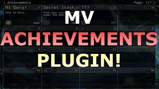 RPG Maker MV Achievements Plugin [upl. by Atiekan274]