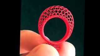 Lattice ring by Monger Designs Printed on the Solus dlp 3D printer [upl. by Raimondo]