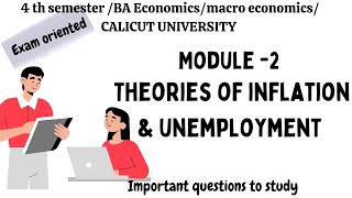 4th sem BA Economicschap2Theories of inflation ampunemployment important questions to study cu [upl. by Sirahs]