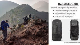 Forclaz 50L from Decathlon Is it the Best Budget Backpack [upl. by Toland]