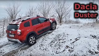 2021 Dacia Duster 4x4 facelift  light offroad in snow [upl. by Dragone754]