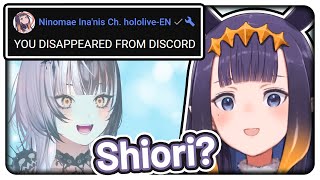 Ina is ready to WAH Shiori disappears from Discord 【Hololive EN】 [upl. by Sontag]