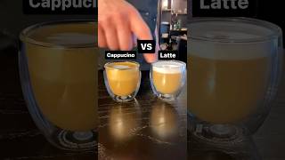 CAPPUCCINO VS LATTE coffee coffeelatte latte coffeeart [upl. by Eniawed]