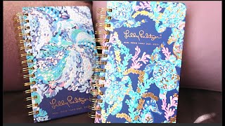 LILLY PULITZER MEDIUM AGENDA in CORSICA BLUE TURTLE VILLA PRINT  REVIEW amp PLANNING CHAT [upl. by Lim]