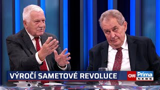 Speciál CNN Prima NEWS Václav Klaus a Miloš Zeman vzpomínají na sametovou revoluci [upl. by Ttelracs]