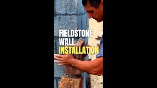 Fieldstone wall installation [upl. by Renfred787]