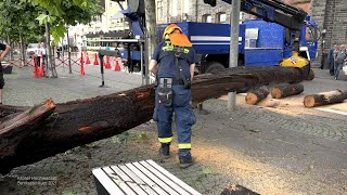 Mosel Hochwasser 2021  Einsatz am Riesenrad in Bernkastel 4K UHD [upl. by Llemart]