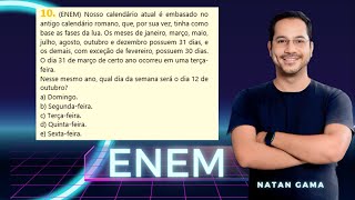 ENEM Nosso calendário atual é embasado no antigo calendário romano [upl. by Delbert364]