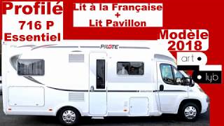 Campingcar quotProfilé 716 P Essentiel Pilotequot 2018 hellocampingcar [upl. by Nnahgem]