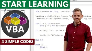 Learn VBA in 1 Minute 3 Beginner Codes [upl. by Nevin]