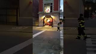 FDNY Hook amp Ladder 8 GHOSTBUSTERS Fire House POV Response Amazing Truck Tribeca NYC [upl. by Drolet]