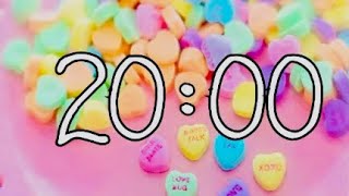 Valentine’s Day ❤️ 20 Minute Countdown Timer With Music 🎵 [upl. by Milan]