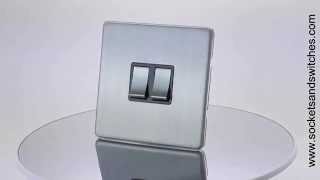 Screwless Brushed Steel Sockets and Switches [upl. by Laresa]