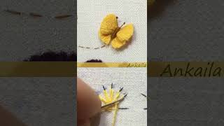 3D butterfly embroidery tutorial  Amazing trick [upl. by Imis]