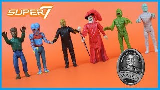 Super7 ReAction Figures UNIVERSAL MONSTERS WAVE 1  MUMMY WOLFMAN amp MORE Action Figure Toy Review [upl. by Aerdnaz]