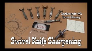 Swivel Knife Sharpening  Leather Working Tutorial for Beginners  Leathercraft [upl. by Yeslehc]