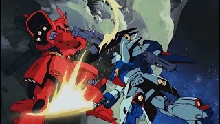 ReGZ vs Sazabi  Chars Counterattack Opening Battle [upl. by Bebe141]