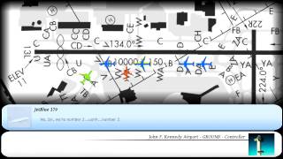 ATC  quotA tough day at JFK Towerquot  Visualization [upl. by Pilif]