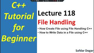 File Handling in C  How to Create File and Write Data in File using File Handling in C  118 [upl. by Tat]