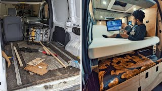 I Converted a Cargo Van into a Tiny Home  Full Build Start to Finish Pt 2 [upl. by Sucramad]