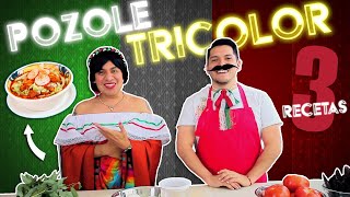 POZOLE TRICOLOR RECETA  Pepe amp Teo [upl. by Ecirtra]