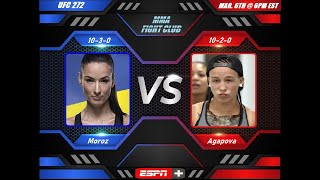 UFC 272 Maryna Moroz vs Mariya Agapova  Fight Breakdown amp Predictions [upl. by Paviour]