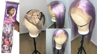 DIY CROCHET FRONTAL WIG WITH BRAIDINGkanekalon HAIR [upl. by Comptom]