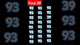 Find the number 39 challenge for everyone math puzzle [upl. by Jacobsen]