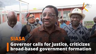 Governor calls for justice for police brutality victims criticizes broadbased government formation [upl. by Aissyla]