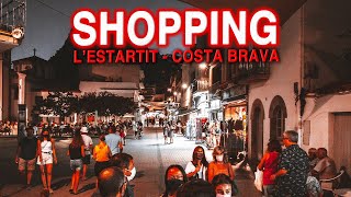 Summer night Shopping in LEstartit Costa Brava Spain [upl. by Corabella845]