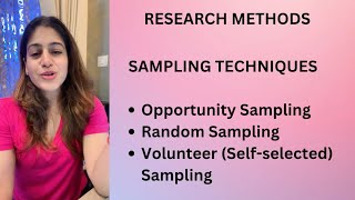 Sampling Methods Research Methods Psychology youtube ib aslevel cbse viralvideo trending [upl. by Sutphin379]