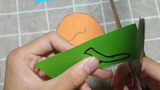 Instructions for cutting and pasting a yellow orange very easily from colored paper [upl. by Rebe]