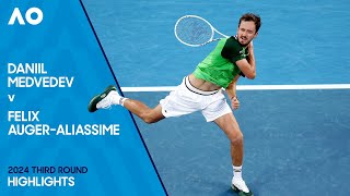 Felix AugerAliassime v Daniil Medvedev Highlights  Australian Open 2024 [upl. by Acilegna]