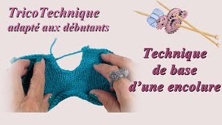 Tuto Tricot pour débutant  Les bases dune encolure [upl. by Leontyne]