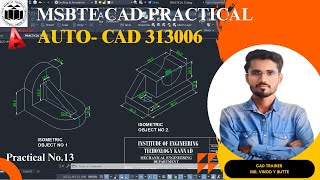 Practical No 13 Drawing isometric views of given two objects [upl. by Derward]